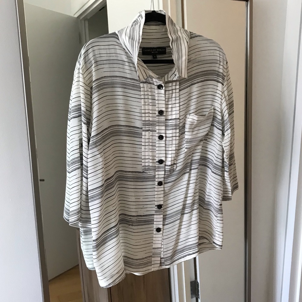 Silk Button Down - image 3